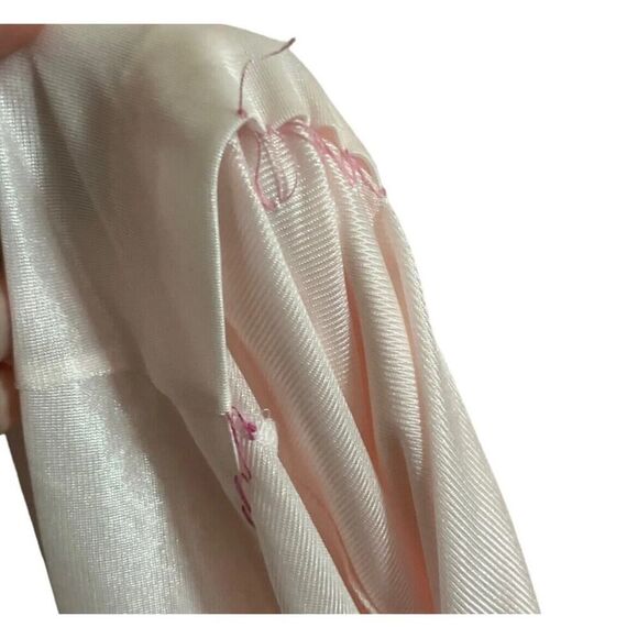 Vintage Victorian Style Light Pink Lace Trim Womens Intimates Slip Night Gown - Picture 9 of 9